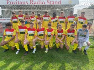 Banbury United Academy players at Banbury United Stadium - Banbury and Bicester College