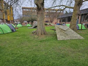 City of Oxford College and University Centre students sleepout and raise £920 for homelessness and mental health | tents