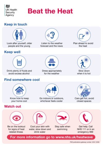 Keeping yourself safe this summer - beat the heat