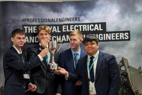 Winners group photo Left to Right Rhys Ewes-Stone, Kai Czuplak, Joseph Payne and Ot Hang Sireng