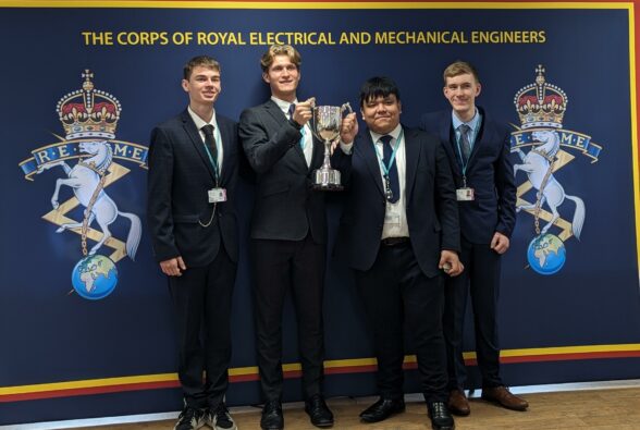 Winners group photo L to R Rhys Ewes-Stone, Kai Czuplak, Ot Hang Sireng and Joseph Payne